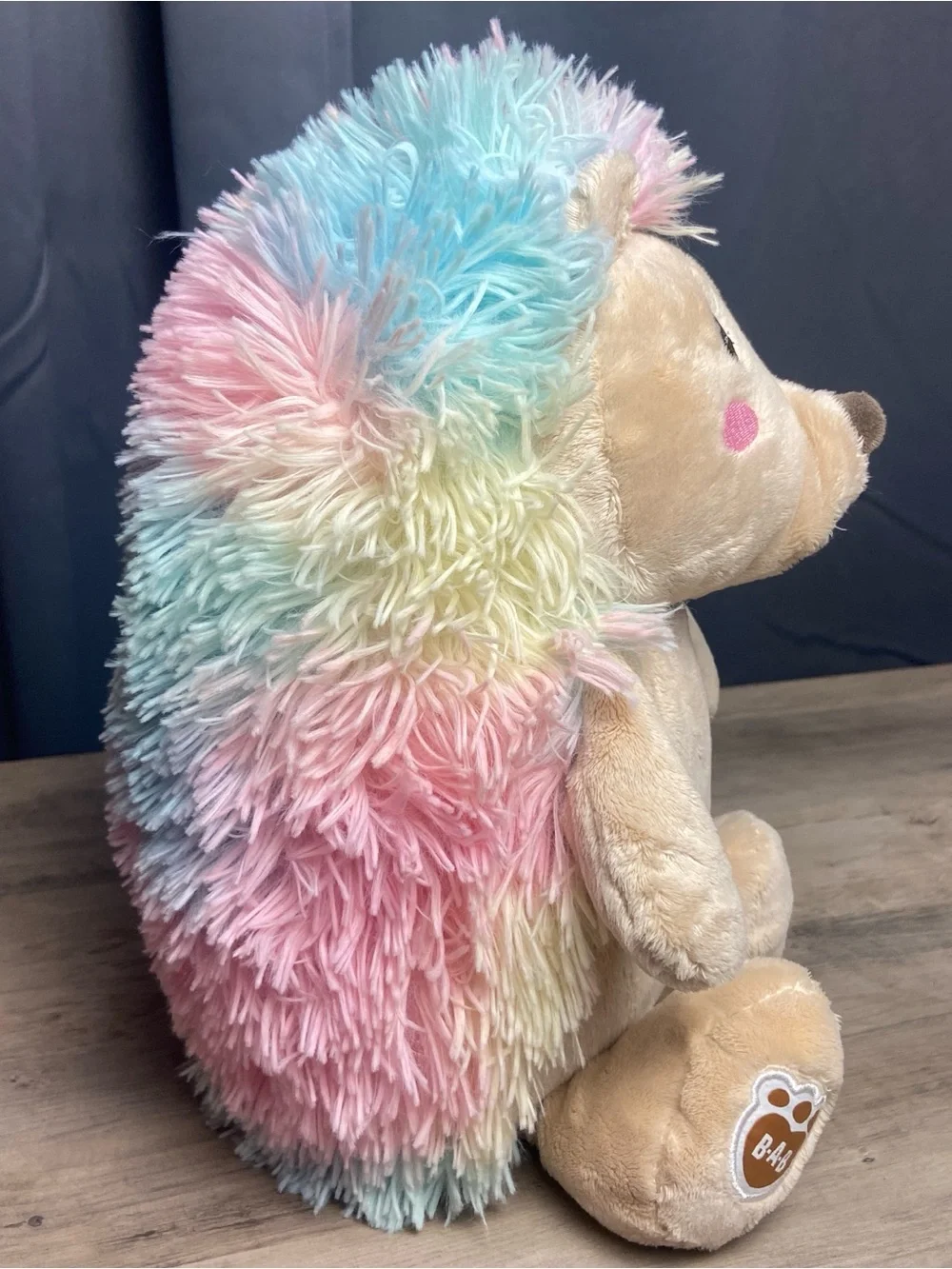 Build-A-Bear Cool Quills Hedgehog, Plush, Rainbow Fur, Super Soft